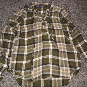 Aeropostale Long Green Flanel